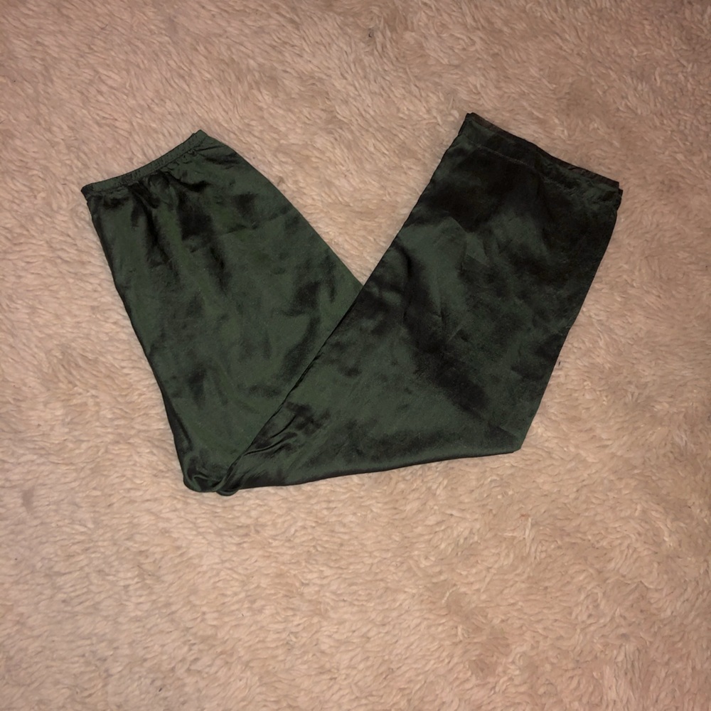 Dosa Dark Green 100% silk pants!